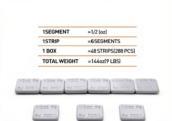 Aain 1/2oz Grey Wheel Weights Hand Powered Steel-3