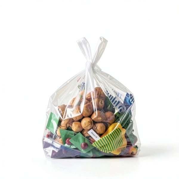 LimonLaviu Plastic Bags - 100 Pack (11.5'x 6.5" x 21') with Handles for Small Business, Restaurants, Grocery & Trash-1