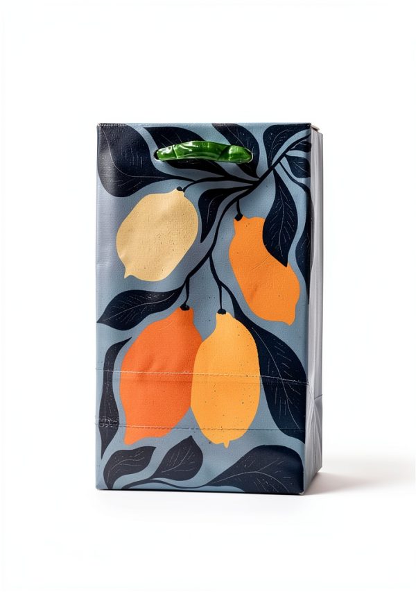 qiqee 7.9"x4.3"x9.6" 6PCS Clash Flowers Paper Gift Bags with Tissue Paper Handles Medium Size Bags（12pcs Tissue Paper ）-1