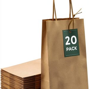 GSSUSA Brown Paper Bags Small Gift Kraft Bags 5.25x3.75x8 Bulk-0